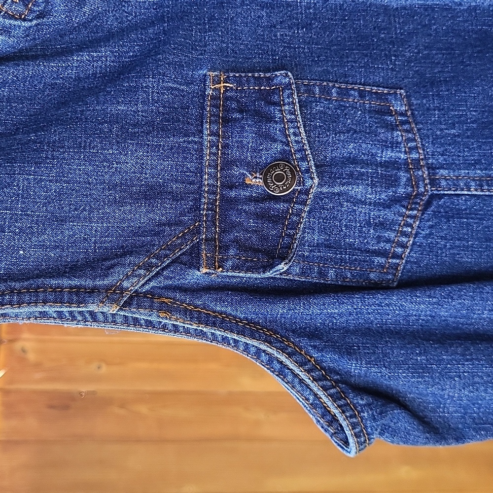 Vintage Retro Denim Jumper Dress - Picture 4 of 5